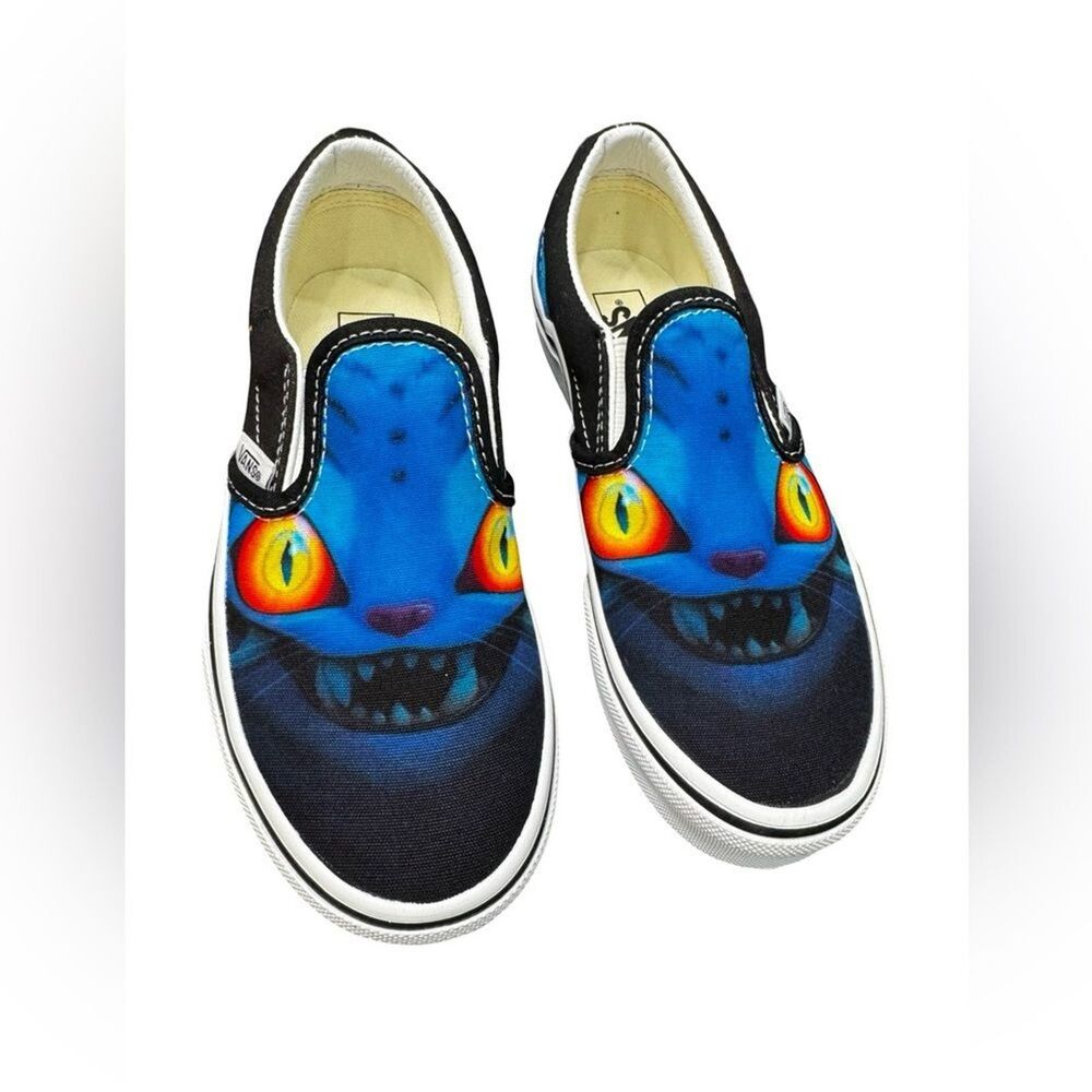 Vans KPop Demon Hunters Slip-On Kids 1 Little Kids Black Blue BNIB
